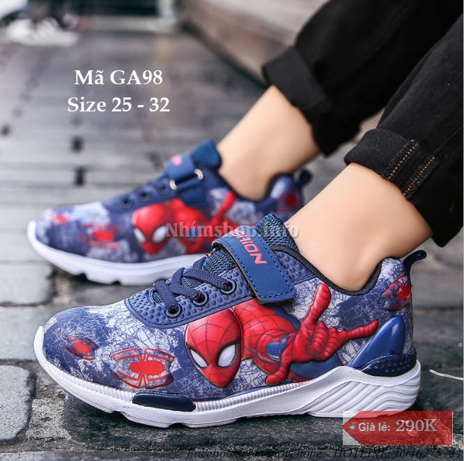 Giày Siêu Nhân Cho Bé Trai 3 - 7 Tuổi GA98