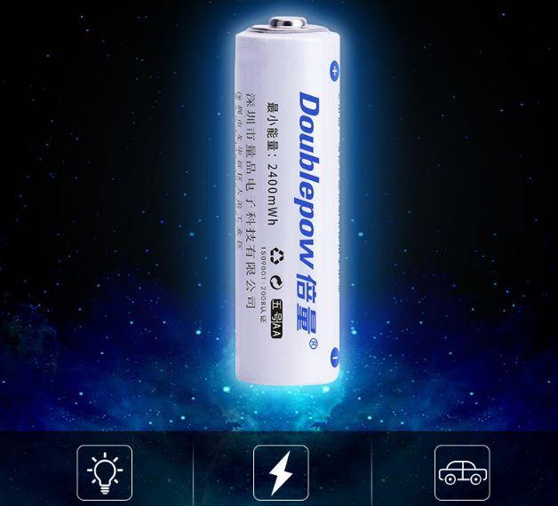 Pin tiểu sạc AA 1.5v Doublepow có cổng sạc Micro USB