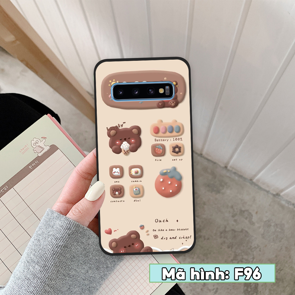 Ốp lưng samsung galaxy s10 / s10 5g / s10 plus / s10+ / s10e, ốp điện thoại samsung hình gấu nâu dễ thương