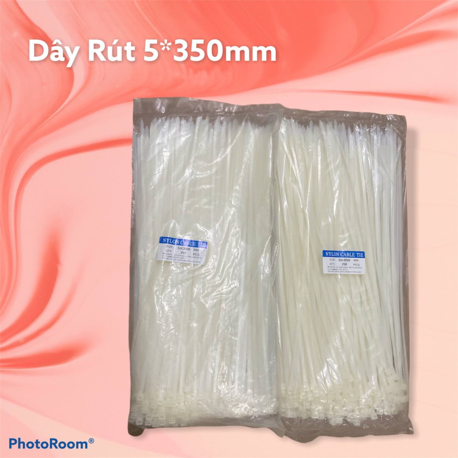 Dây rút nhựa 5*350mm ( ĐÓNG GÓI 1 BỊCH GỒM 250 SỢI DÂY RÚT )