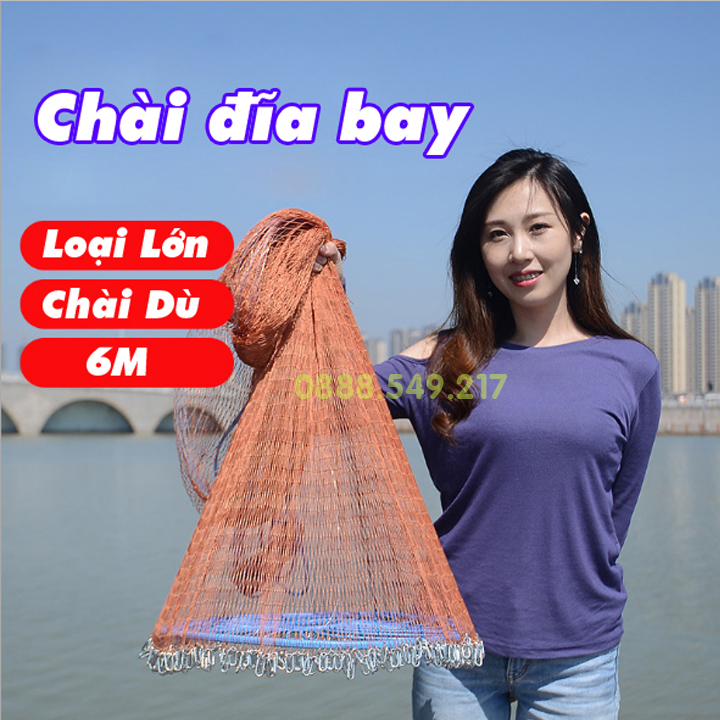 Chài Đánh Cá Đĩa Bay Loại Lớn 6M