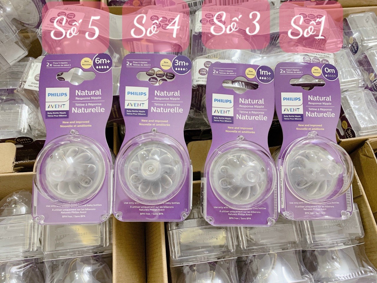 Set 2 núm ti Philips Avent response số 3 (1m+) mẫu mới