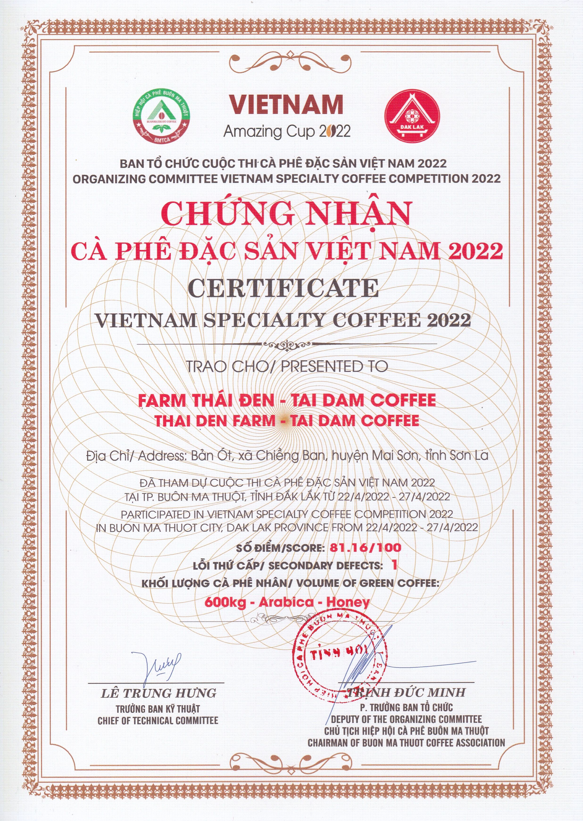 Cà phê nhân arabica sơn la 5kg honey