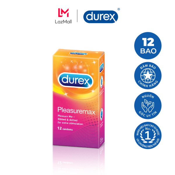 [VOUCHER ĐẾN 55K]Bao cao su Durex Pleasuremax 12 bao nhập khẩu