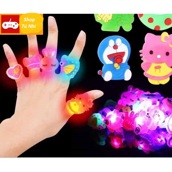 Sét 5 Chiếc Nhẫn Đồ Chơi Có Đèn Phát Sáng Cho Bé