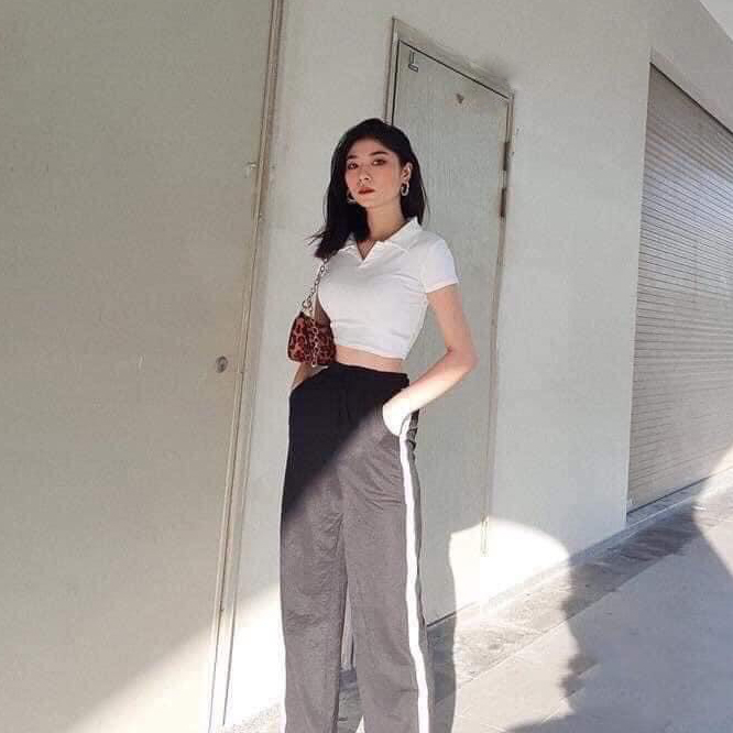 Áo croptop nữ cổ bẻ thời trang cao cấp XIXO
