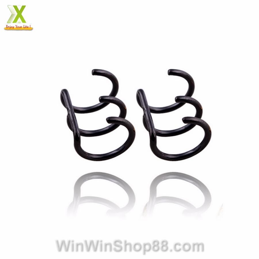 Bộ 2 bông tai kẹp inox bt149