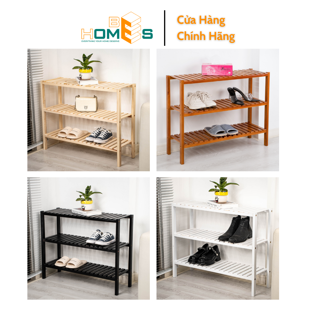 Kệ giày gỗ BEHOMES 2 tầng 80cm