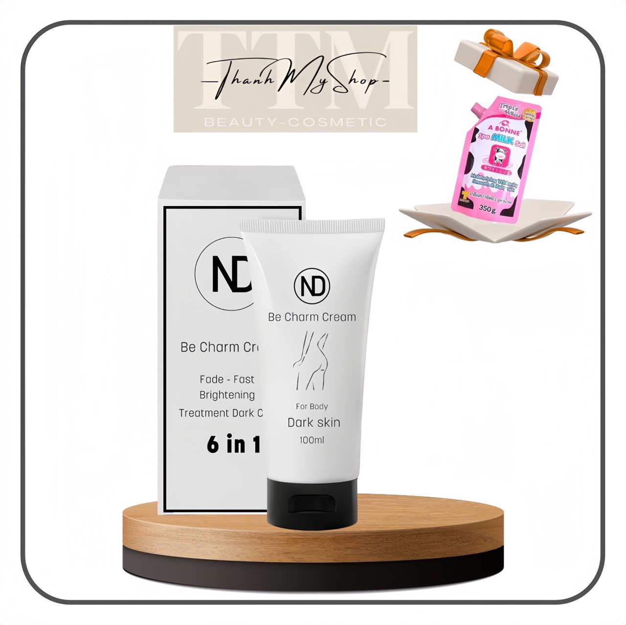 (Kèm Quà) Kem Giảm Thâm Body 6 In 1 Be Charm ND Tặng Muối Bò Hồng Chính Hãng Hỗ Trợ Sáng Da
