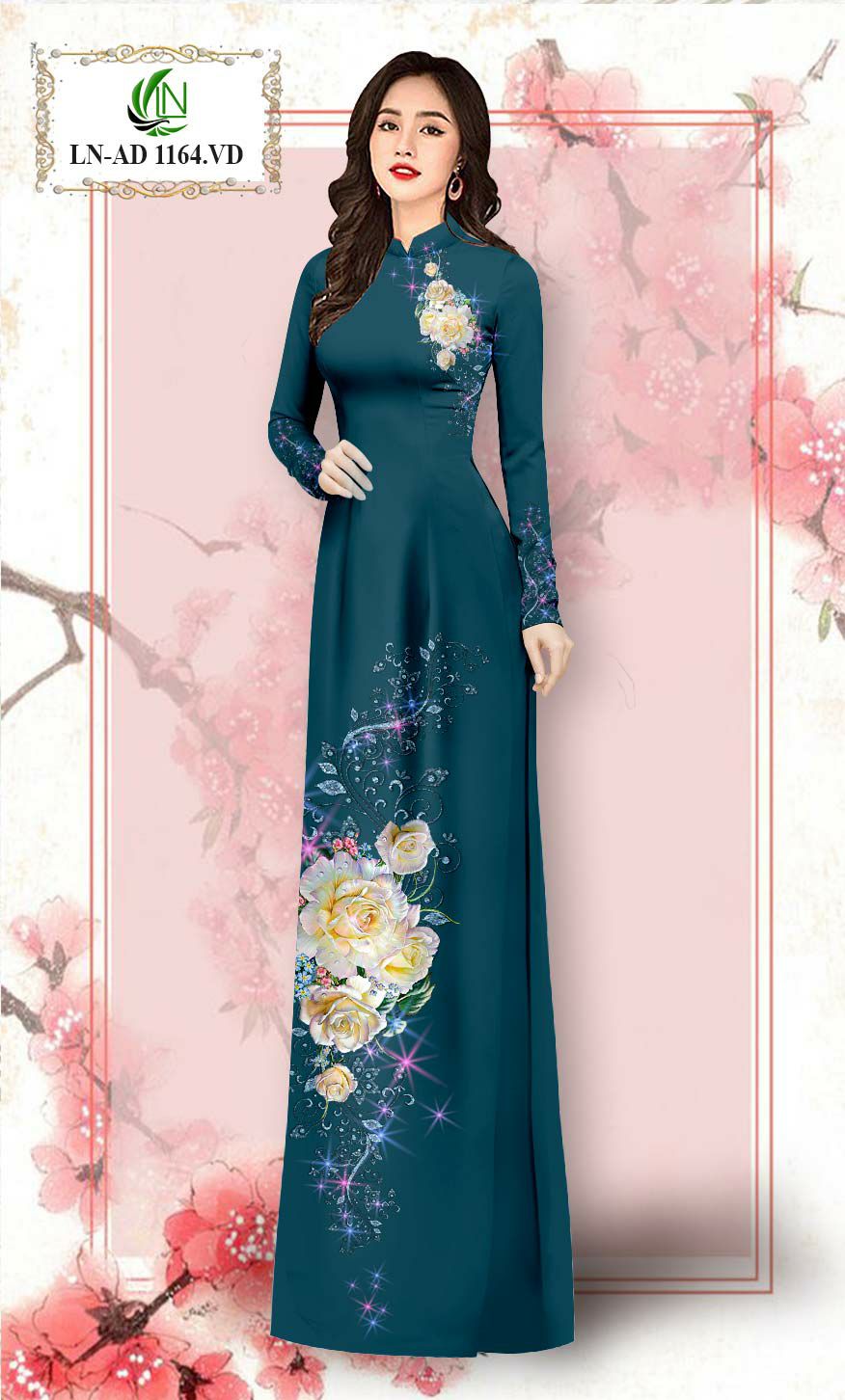 [HCM]BỘ VẢI ÁO DÀI 3D /VẢI CHƯA MAY