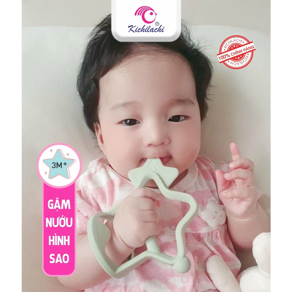 Gặm nướu Kichilachi silicon Mềm cầm chắc tay cho bé