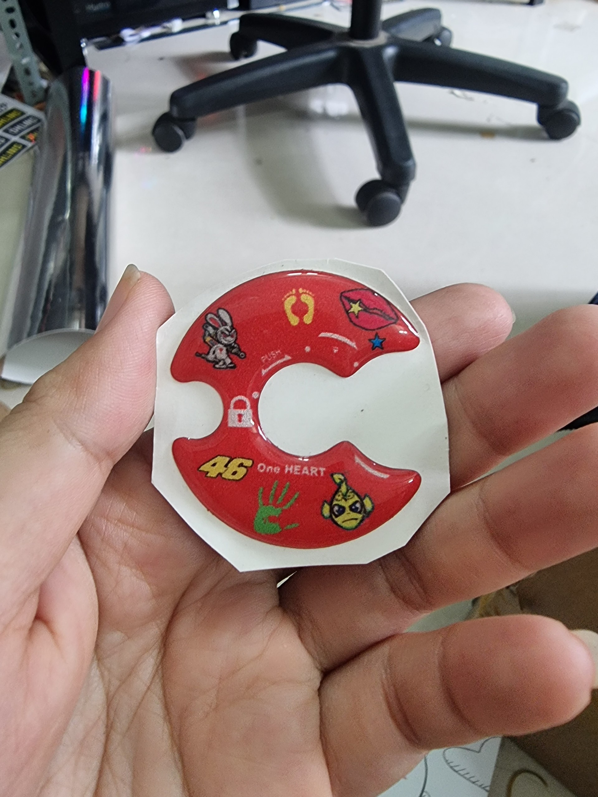 Tem dán ổ khóa xe exciter nổi phản quang