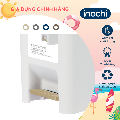 Thùng rác đạp chữ nhật Inochi- Hiro 15L (loại kèm ruột)