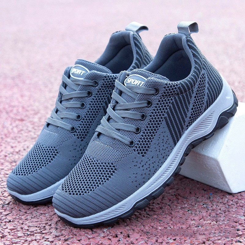 Giày thể thao nam QHShoes đế chống trơn trượt Sport 2 màu vải dệt thoáng khí