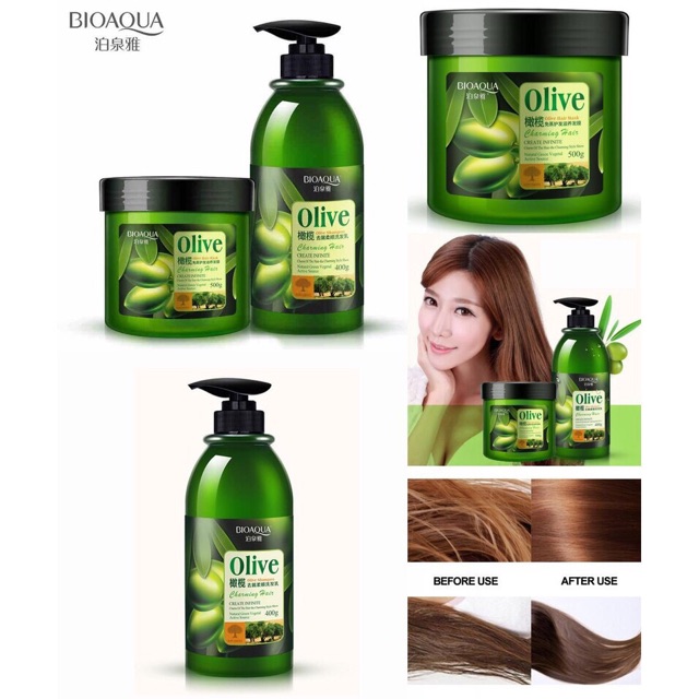 Combo Dầu Gội Dầu Xã Olive Bioaqua