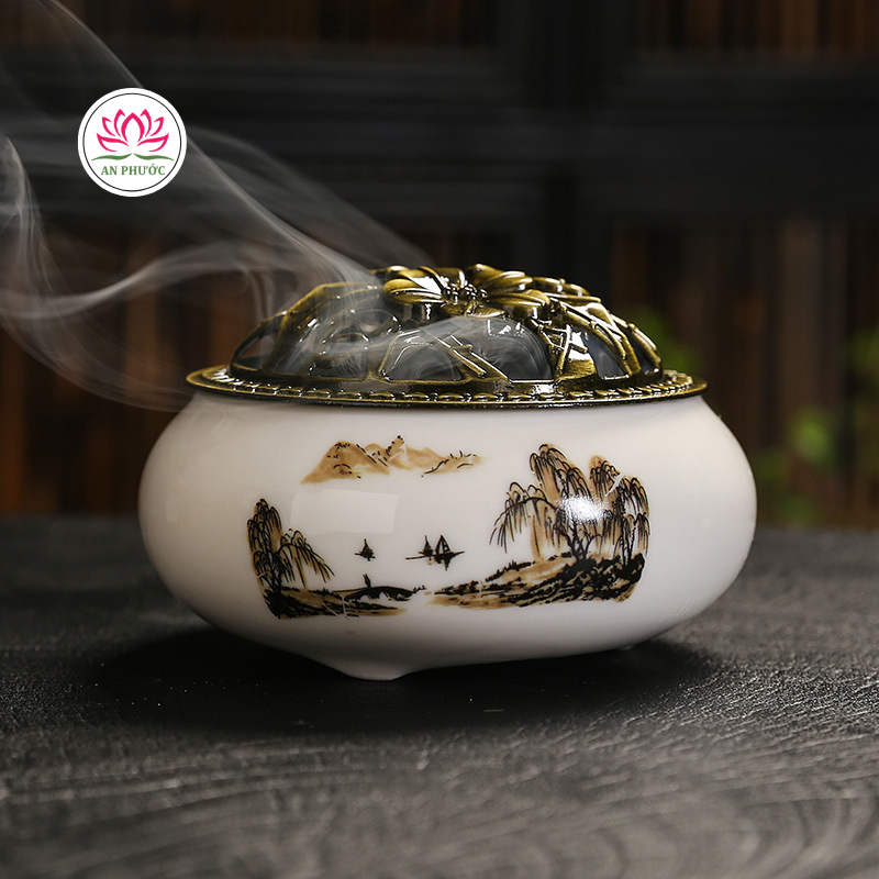 Lư gốm xông trầm