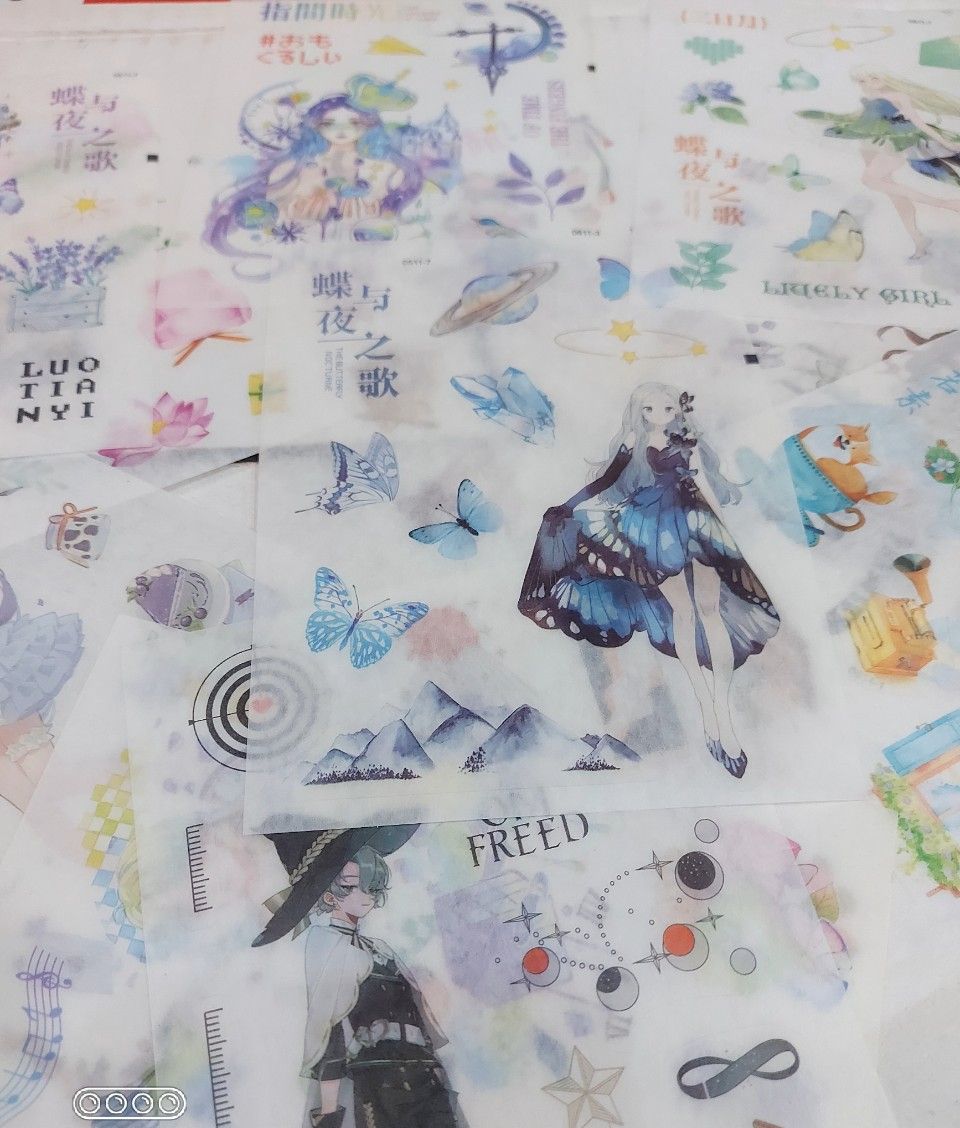 Set 12 Miếng sticker phong cách ANIME Nhật Bản
