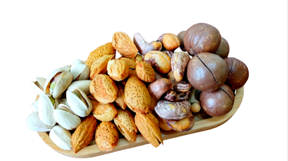 Combo Mix 4 Loại Hạt ( Hạt Dẻ Cười, Hạt Điều, Hạt Macca, Hạnh Nhân Rang Bơ) MAXIFOOD