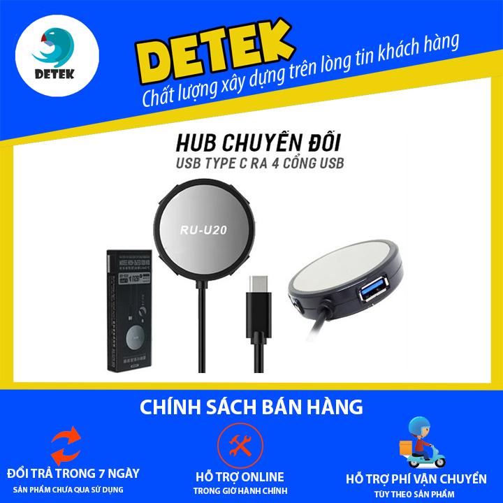 [HCM]Hub chuyển đổi USB Type C ra 4 cổng USB  Remax RU-U20