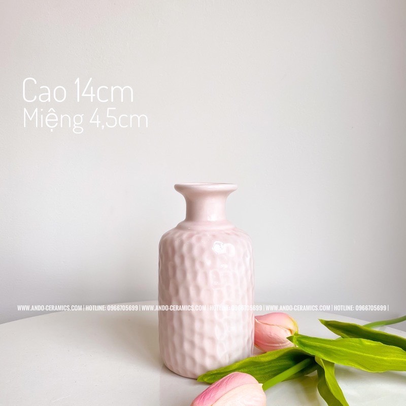 Bình gốm mini - Bình gốm mini Bát Tràng - Bình gốm decor sang trọng