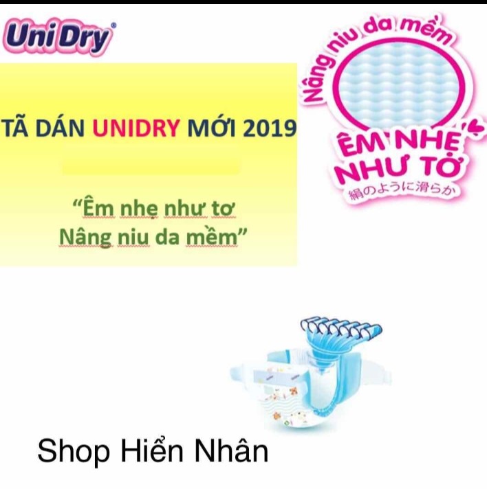 2 bịt Tã dán Unidry size S48 / M42 / L38 / XL34 miếng
