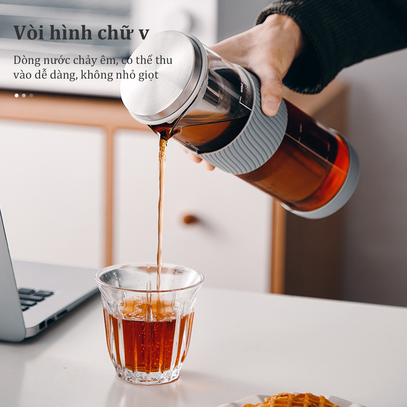 Bình pha cà phê cold brew 800ml bình pha cold brew chất liệu thủy tinh cap cấp Bình ủ cold brew bộ lọc inox 304 pha trà phin pha coffee Cold brew coffee