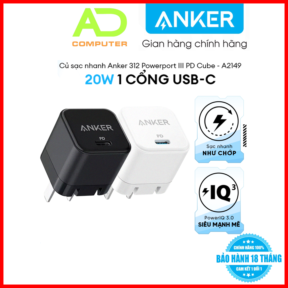 Củ sạc Anker PowerPort III 1C 20W B2B_A2149