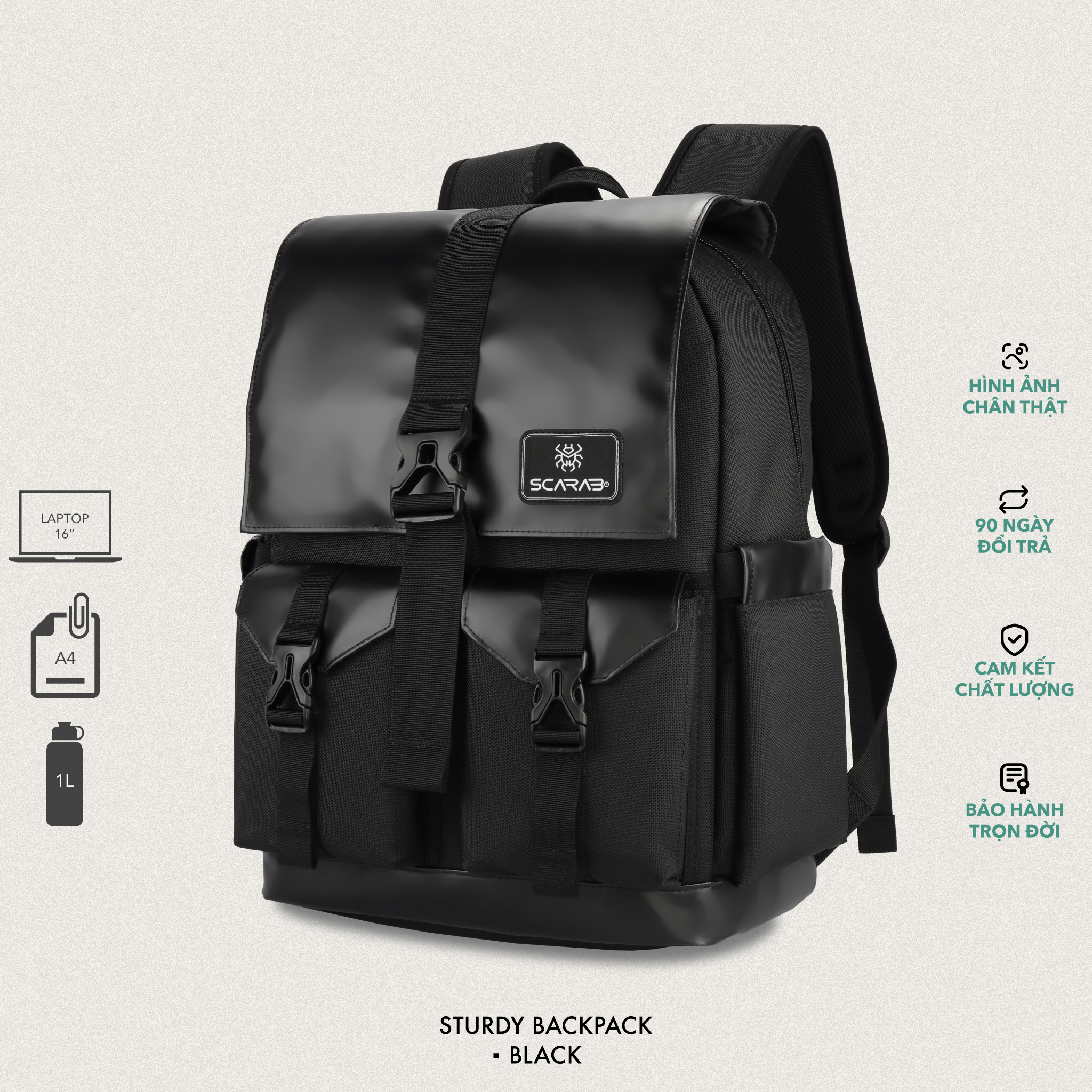 Balo Size Lớn SCARAB - STURDY Backpack Unisex