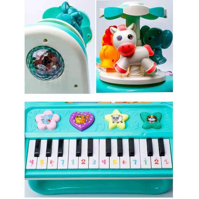 Đồ chơi Đàn piano hình thú có đèn đáng yêu cho bé