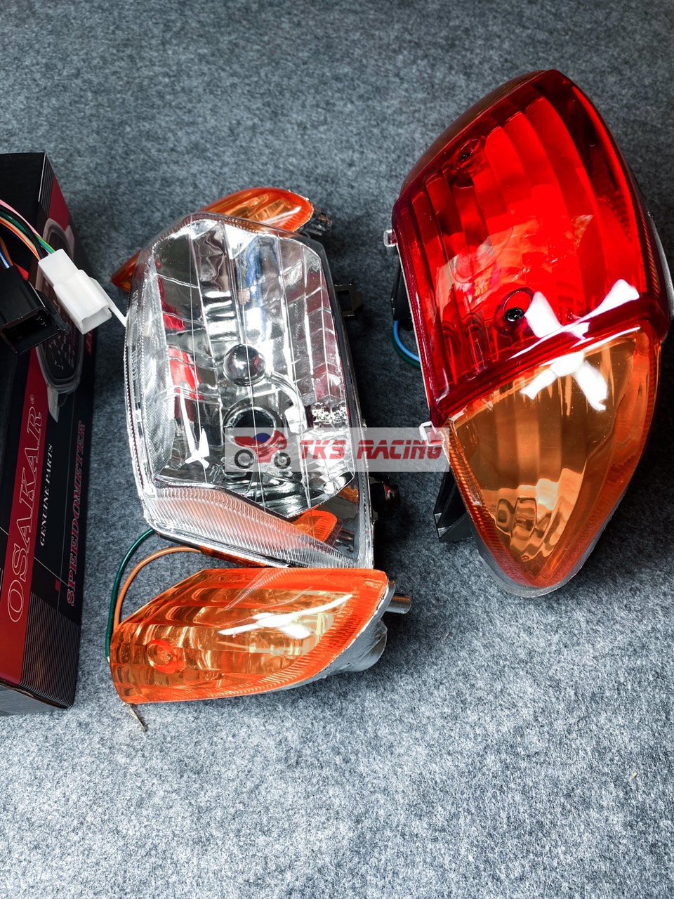 chóa đèn đuôi đèn xi nhan đồng hồ OSAKA wave 110 wave 100 - wave 2000 combo 4 món