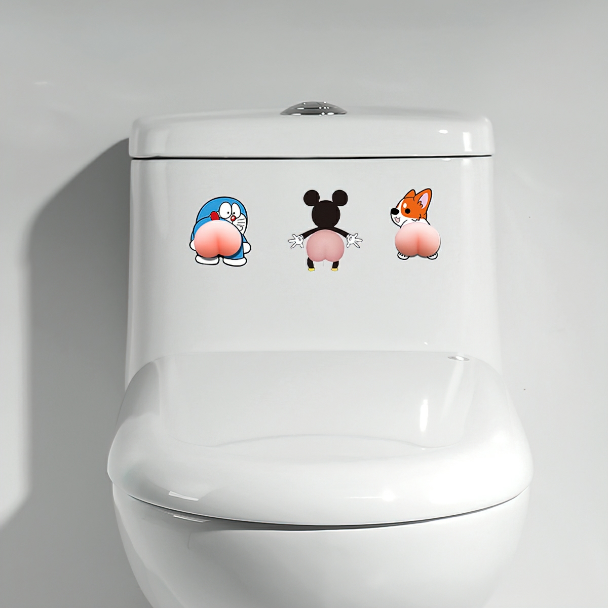Combo of 2 Silicone Butt Shape Stickers Decorative Stickers
