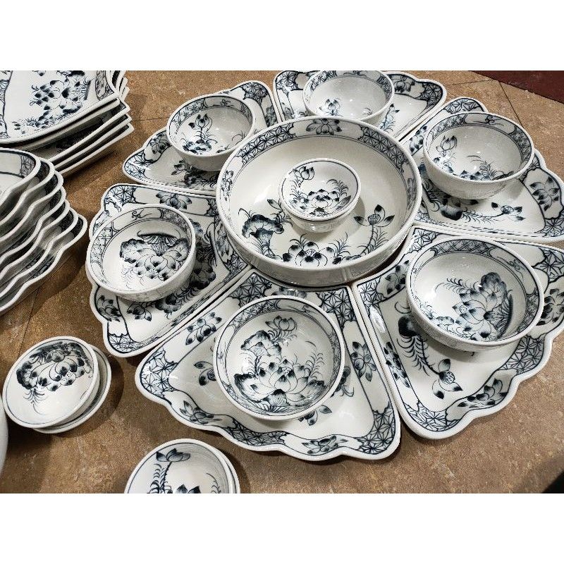 Bộ bát đĩa cúng hoa mặt trời