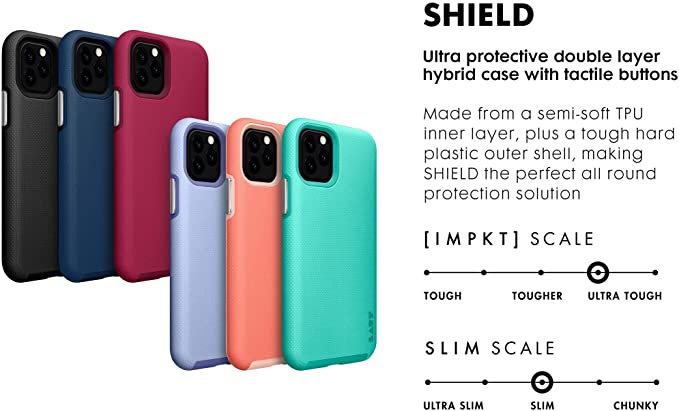 Ốp iPhone 11/11 Pro/11 Pro Max LAUT Shield - Hàng Chính Hãng