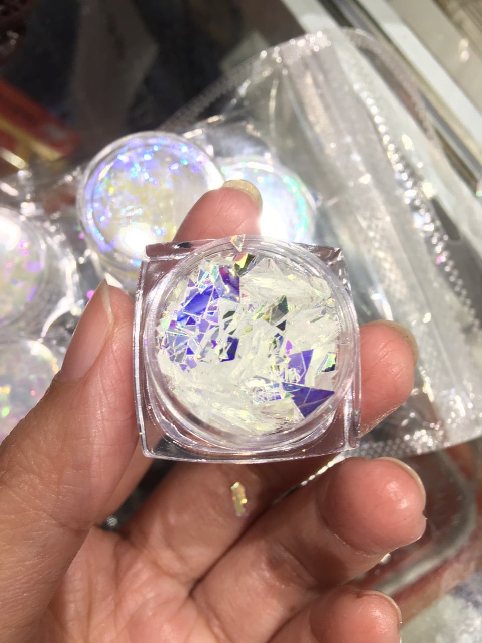 Set xà cừ giấy ánh trắng 6 hũ