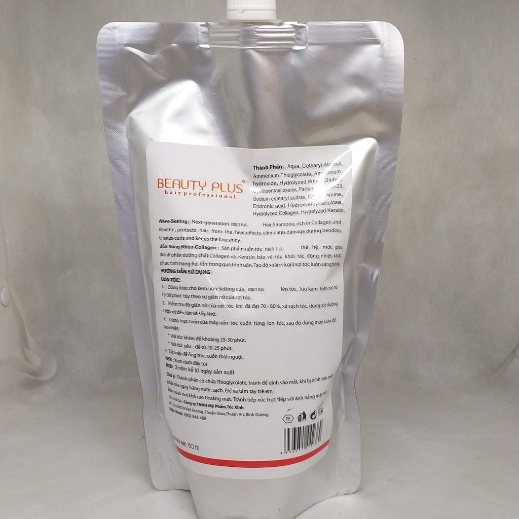 [HCM]Kem uốn nóng Beauty Plus 750ml- ( dạng kem )
