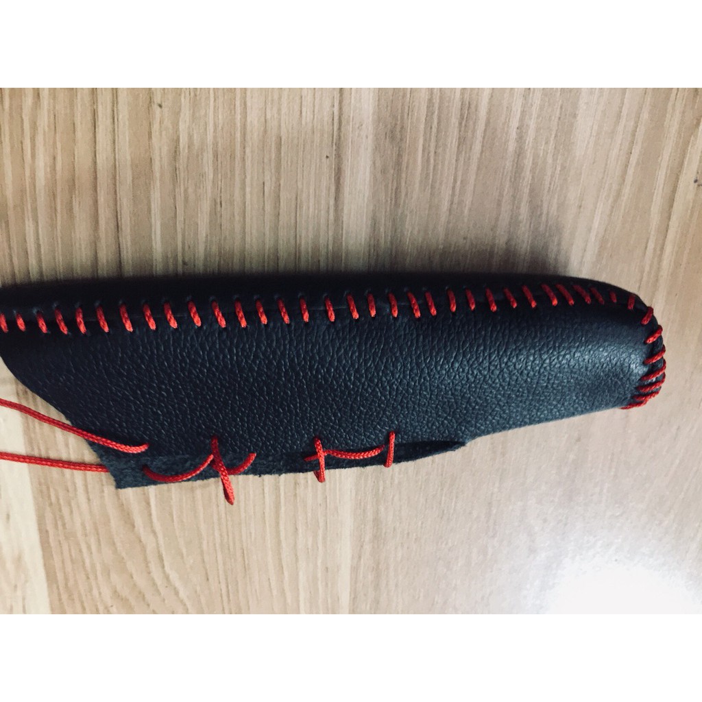 Bọc cần số + tay phanh da thật cho xe Mitsu Xpander bản AT.
