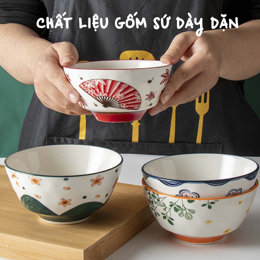 Bát Ăn Cơm Bằng Sứ, Bát Sứ Phong Cách Nhật Bản BAT050