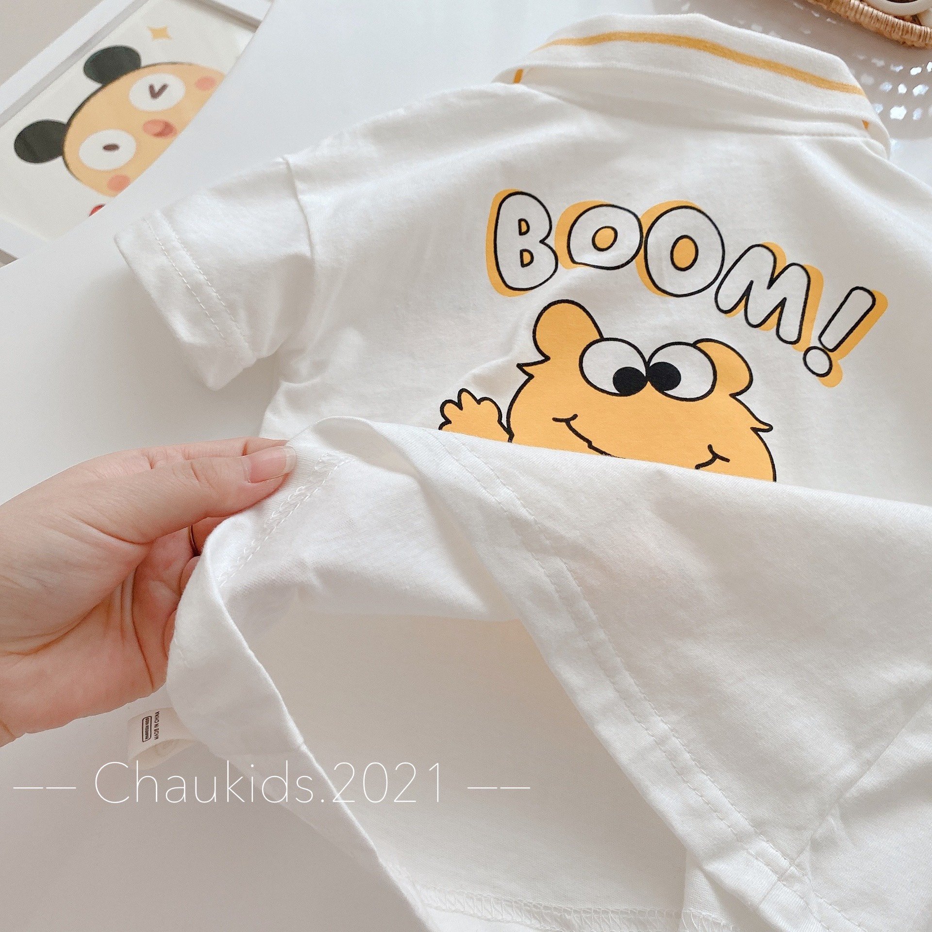 ÁO THUN CỔ TRỤ CHO BÉ TRAI