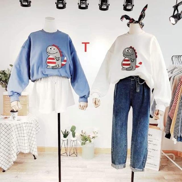 Áo thun khủng long bụng kẻ bo tay DTR1019