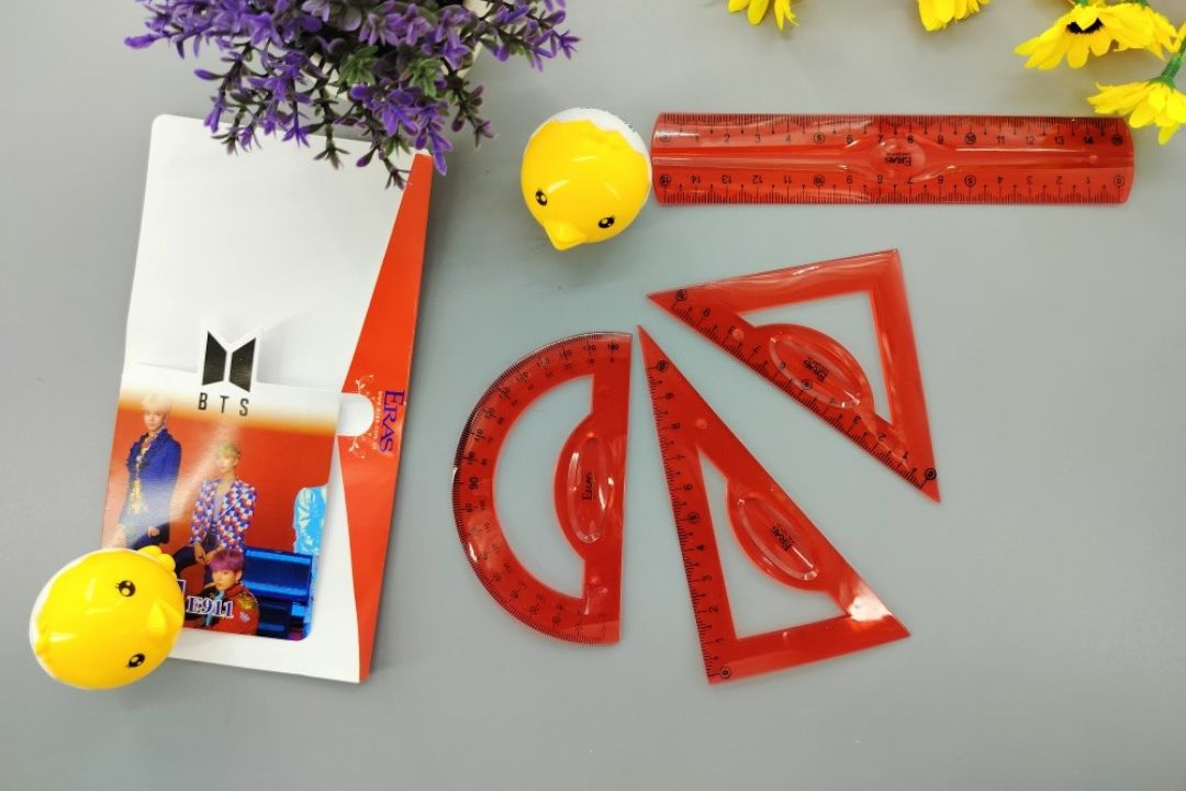 BỘ THƯỚC EKE DẺO 15CM E911