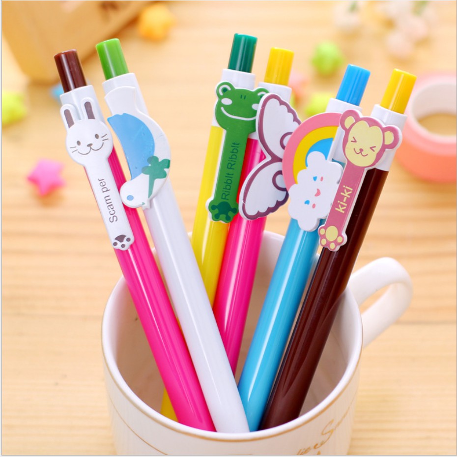 combo 3 bút bi bấm nhiều màu đẹp