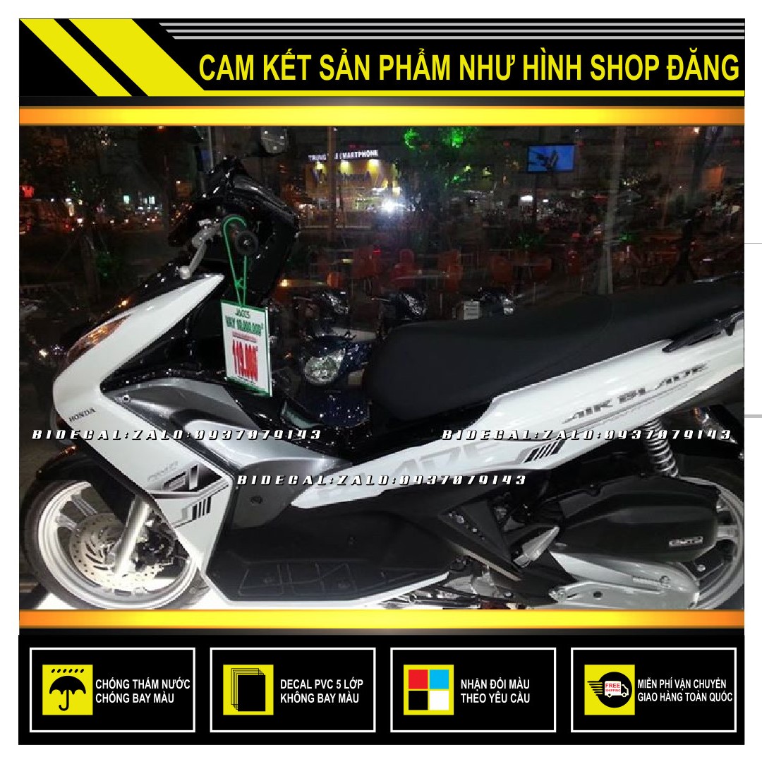 Tem rời airblade mẫu hãng đời 2015 trắng đen xám