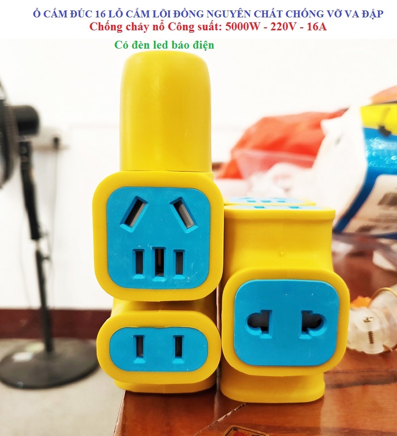 Ổ CẮM ĐÚC KHÔNG VỠ SIÊU BỀN 16 Lỗ
