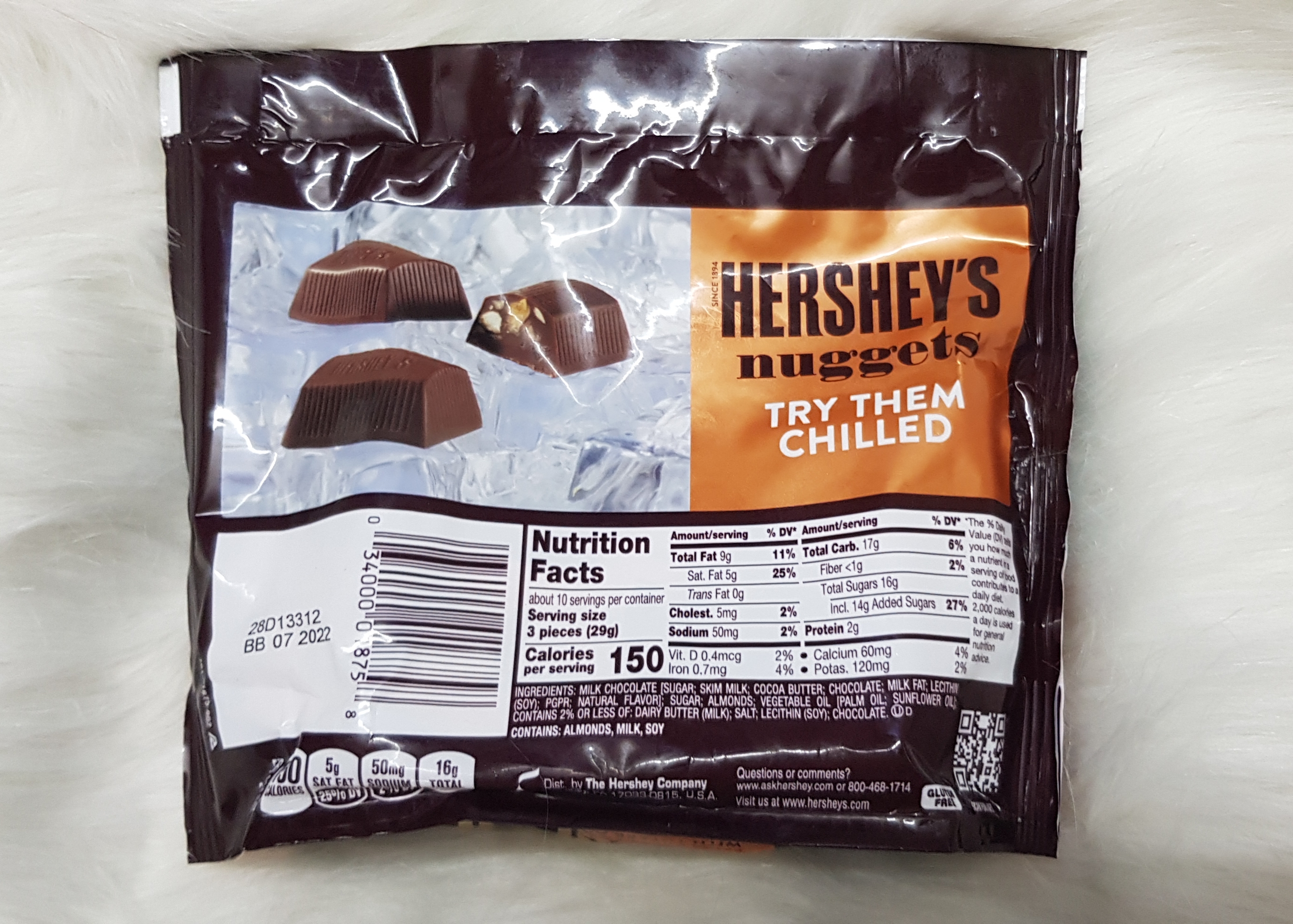 [HCM]Kẹo socola sữa Hersheys nuggets 289g