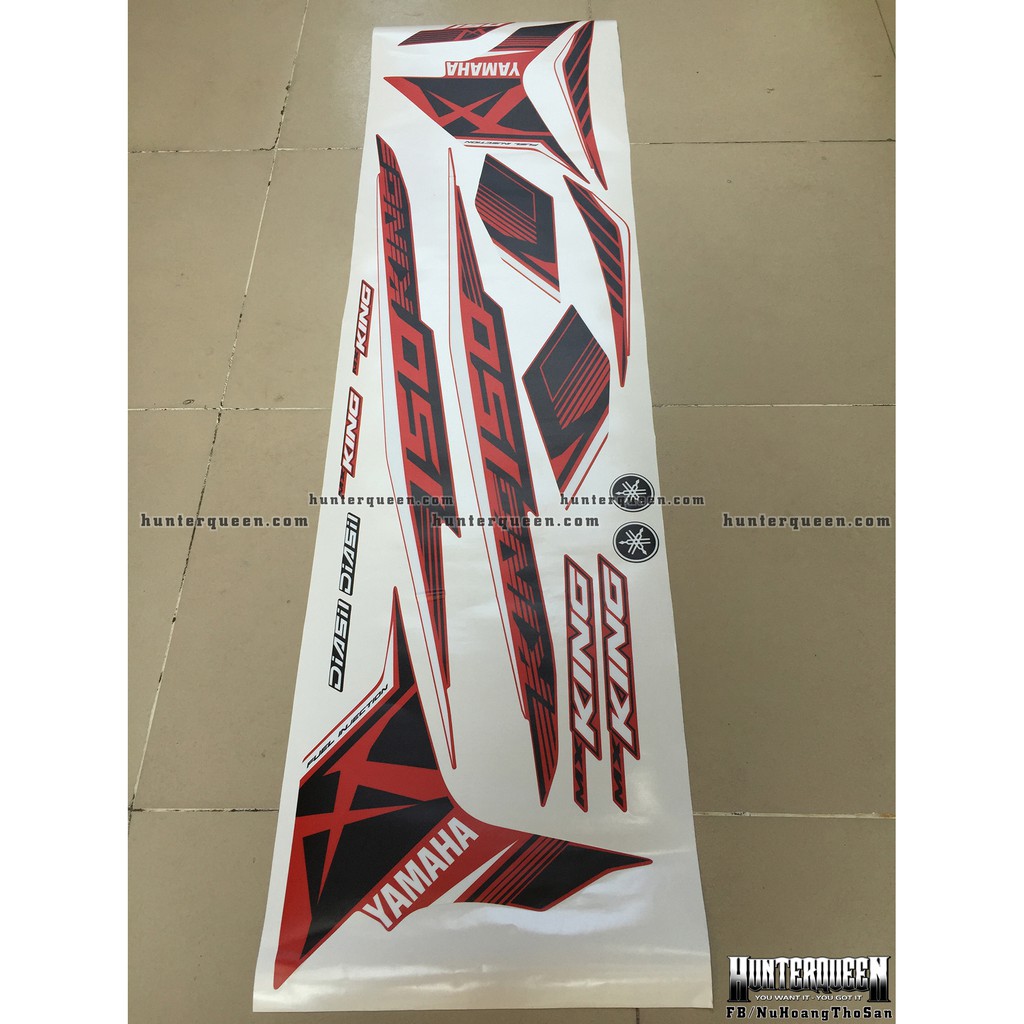 Tem Xe Exciter 150, Mx King. Tem Đỏ Đen Nhám, Dán Xe Đen
