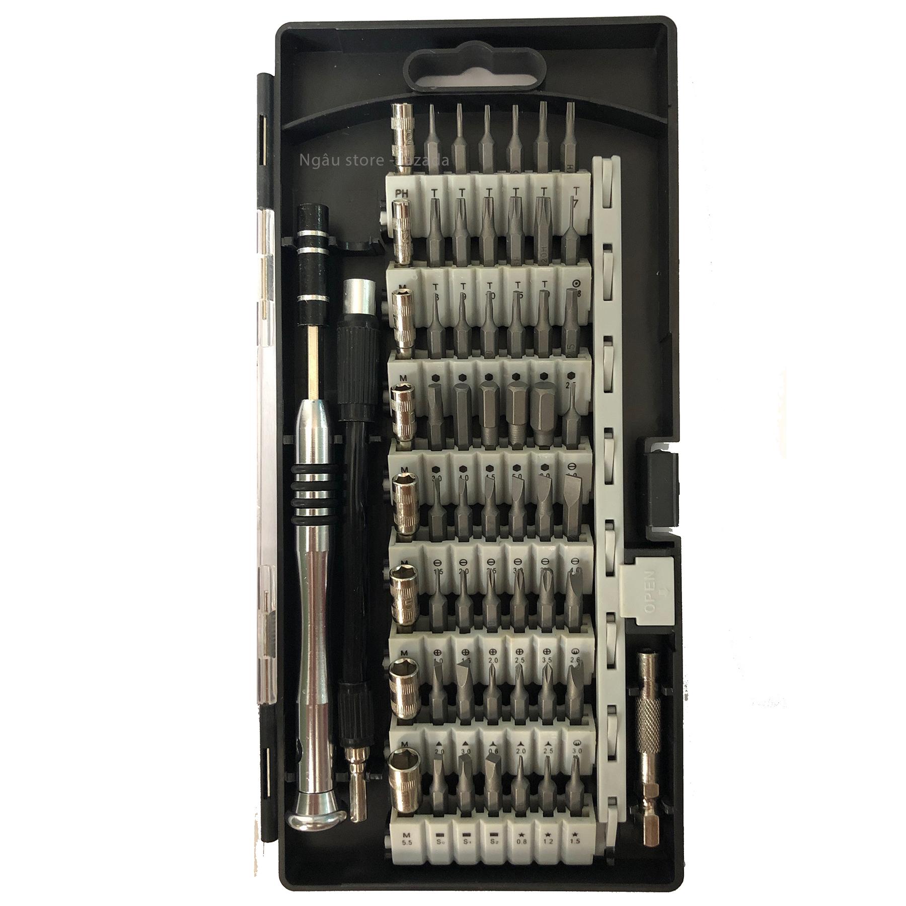 Bộ tua vít sửa chữa tháo lắp laptop điện thoại iphone samsung - Thép S2 (màu xám tro siêu cứng) - 60in1