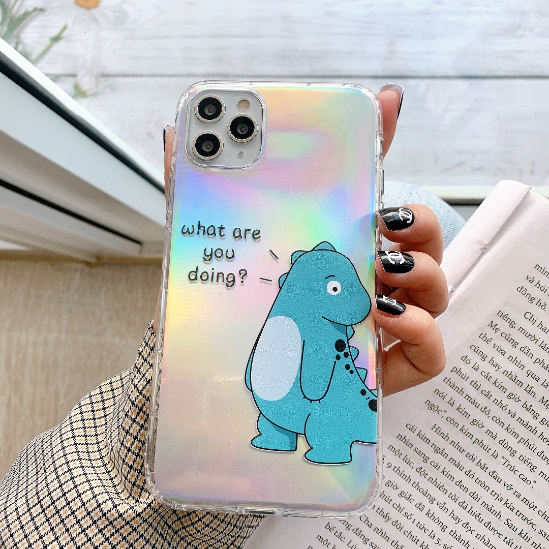 Ốp Lưng Silicon Chống Sốc Dino Kute ( Kèm Miếng Phản Quang )