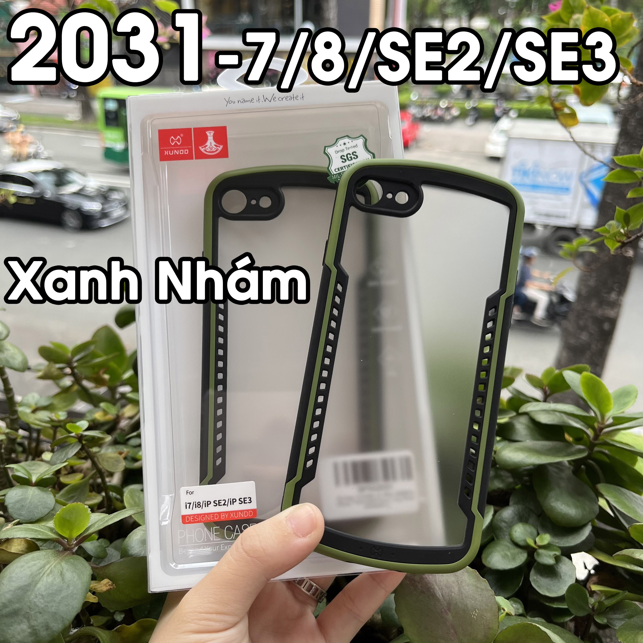 [Giao Hỏa Tốc] Ốp lưng XUNDD iPhone 7 Plus/ 8 Plus, iPhone 7/ 8/ SE 2/ SE 3 (ALPHA SERIES) Mặt lưng trong, Chống sốc, Cạnh màu - Đỏ