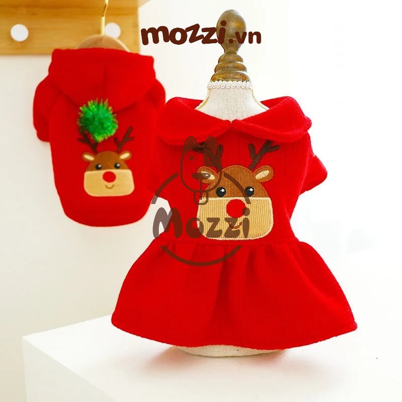 Áo Đôi Noel Tuần Lộc cho chó mèo