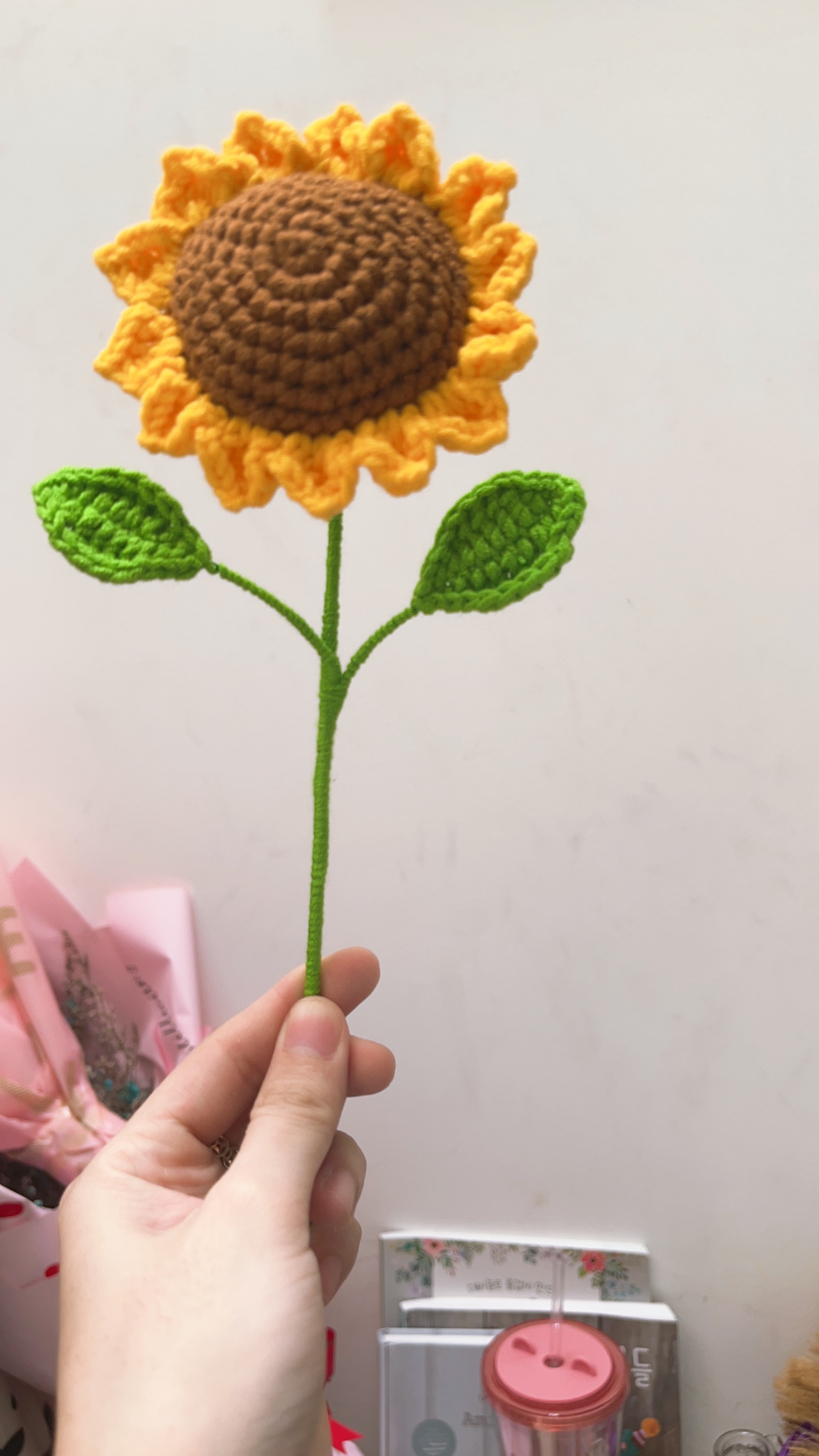 Hoa hướng dương đan len